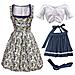Costume Dirndl Oktoberfest: Abito Bavarese Da Birraia Con Stampa Floreale  L - Foto miniatura 6