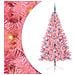 Albero di Natale artificiale con luci integrate Rosa 210 cm PVC - Foto miniatura 1