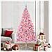Albero di Natale artificiale con luci integrate Rosa 210 cm PVC - Foto miniatura 2