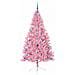 Albero di Natale artificiale con luci integrate Rosa 210 cm PVC - Foto miniatura 4