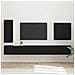 Set di Mobiletto da TV a Parete Montaggio a parete 6 pcs Nero - Foto miniatura 2