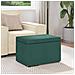 Pouf Verde Scuro 61 x 41 x 40 cm Tessuto e Legno Ingegnerizzato - Foto miniatura 3