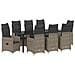 Set da Pranzo per Giardino con cuscino 9 pcs Grigio polyrattan - Foto miniatura 1
