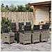 Set da Pranzo per Giardino con cuscino 9 pcs Grigio polyrattan - Foto miniatura 4