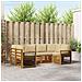 Set divani con cuscino 20 pcs Naturale Legno di Acacia Massello - Foto miniatura 2