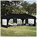 Tenda per feste a pop-up 575 x 288 x 245 cm Nero Tessuto Oxford - Foto miniatura 2