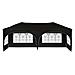 Tenda per feste a pop-up 575 x 288 x 245 cm Nero Tessuto Oxford - Foto miniatura 5