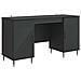 Scrivania Nero 142,5 x 50 x 75 cm Legno ingegnerizzato - Foto miniatura 1
