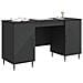 Scrivania Nero 142,5 x 50 x 75 cm Legno ingegnerizzato - Foto miniatura 2