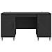 Scrivania Nero 142,5 x 50 x 75 cm Legno ingegnerizzato - Foto miniatura 4
