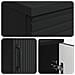 Scrivania Nero 142,5 x 50 x 75 cm Legno ingegnerizzato - Foto miniatura 7