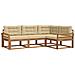 Set di divani da esterno con cuscino 4 pcs Naturale e Beige - Foto miniatura 1