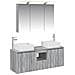 Set di Armadi da Bagno 4 pcs Sonoma grigio 100 x 14,5 x 70 cm - Foto miniatura 1