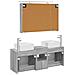 Set di Armadi da Bagno 4 pcs Sonoma grigio 100 x 14,5 x 70 cm - Foto miniatura 8