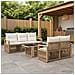 Set Divano da Giardino 6 pz Beige e Bianco Crema polyrattan - Foto miniatura 10