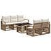 Set Divano da Giardino 6 pz Beige e Bianco Crema polyrattan - Foto miniatura 1