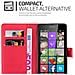 Custodia Compatibile Con Nokia Lumia 540 In Rosso Carminio - Coperchio Protettiva Con Chiusura Magnetica, Funzione Stand E Tasca Per Le Carte - Foto miniatura 4