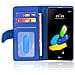 Custodia Compatibile Con Lg K8 2016 In Blu Marina - Coperchio Protettivo Con Chiusura Magnetica E 3 Slot Per Carte - Foto miniatura 1