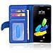 Custodia Compatibile Con Lg K8 2016 In Blu Marina - Coperchio Protettivo Con Chiusura Magnetica E 3 Slot Per Carte - Foto miniatura 7