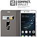 Custodia Compatibile Con Huawei P9 Lite In Blu Scuro Marrone - Coperchio Protettiva Con Chiusura Magnetica, Funzione Stand E Tasca Per Le Carte - Foto miniatura 2
