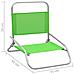 Sedie da Spiaggia Pieghevoli 2 pz Verdi in Tessuto - Foto miniatura 1