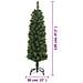 Albero di Natale Artificiale Sottile con Base Verde 120 cm PVC - Foto miniatura 5