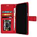 Custodia Motorola Moto G31 / G41 Granulata Portafoglio Supporto Rossa - Foto miniatura 3
