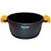 Ecochef Casseruola Alta 24cm Induzione, Coperchio Di Vetro, Antiaderente, Alluminio Fuso Nero - Foto miniatura 5