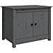 Tavolino Da Salotto Grigio 71x49x55 Cm Legno Massello Di Pino - Foto miniatura 2