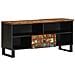 Mobile Tv 100x33x46cm Legno Massello Recupero Legno Multistrato - Foto miniatura 1