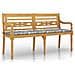 Panchina Batavia Con Cuscino Motivo Grigio 150 Cm Massello Teak - Foto miniatura 2