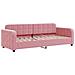 Divano Letto Con Materasso Rosa 80x200 Cm In Velluto - Foto miniatura 6