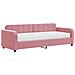 Divano Letto Con Materasso Rosa 80x200 Cm In Velluto - Foto miniatura 1