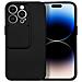 Custodia Tpu Silicone Slide Cover Case Per Apple Iphone 13 Pro Black - Foto miniatura 1
