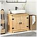 Mobile Lavabo Da Bagno Corona 73x33x60cm Legno Massello Di Pino - Foto miniatura 3
