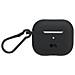 Cover Per Airpods 3 Tough In Silicone Con Aggancio Metallico, Nero - Foto miniatura 1