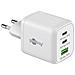Goobay 64754 Caricabatterie Per Dispositivi Mobili Cuffie, Computer Portatile, Smartphone Bianco AC Ricarica Rapida Interno - Foto miniatura 1
