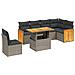 Set Divani Da Giardino 7 Pz Con Cuscini Grigio In Polyrattan - Foto miniatura 1