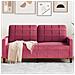 Divano A 2 Posti Rosso Vino 140 Cm In Velluto - Foto miniatura 1