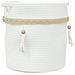 Cestino Portaoggetti Bianco 38x36 Cm In Cotone - Foto miniatura 2