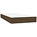 Letto a Molle Materasso e LED Marrone Scuro 90x200cm in Tessuto - Foto miniatura 2