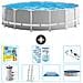 Piscina Fuori Terra - In Giro - 457x457x122 Cm - Grigio - Include Accessori Coordinati Cb51 - Foto miniatura 1