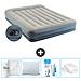 Set Materassino Gonfiabile - 203x152x30 Cm - Grigio - Include Accessori Coordinati - Foto miniatura 1