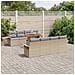 Set divani giardino 9 pezzi con cuscini beige rattan polimerico acacia - Foto miniatura 3