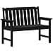 Panchina Nera 120 cm HDPE - Foto miniatura 1