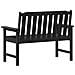 Panchina Nera 120 cm HDPE - Foto miniatura 7