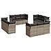 Set Divano Giardino 12 pz con Cuscini Grigio Chiaro Polyrattan - Foto miniatura 1