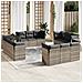 Set Divano Giardino 12 pz con Cuscini Grigio Chiaro Polyrattan - Foto miniatura 2