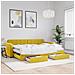 Divano Letto Estraibile con Cassetti Giallo 80x200cm in Velluto - Foto miniatura 2