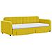 Divano Letto Estraibile con Cassetti Giallo 80x200cm in Velluto - Foto miniatura 3